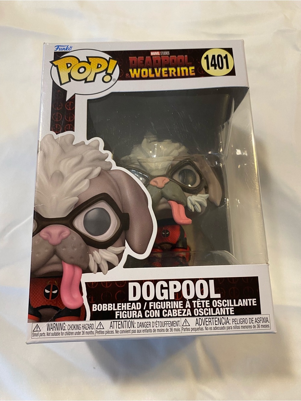Funko Dogpool Vinyl Bobblehead - White, Pink, Red, Black